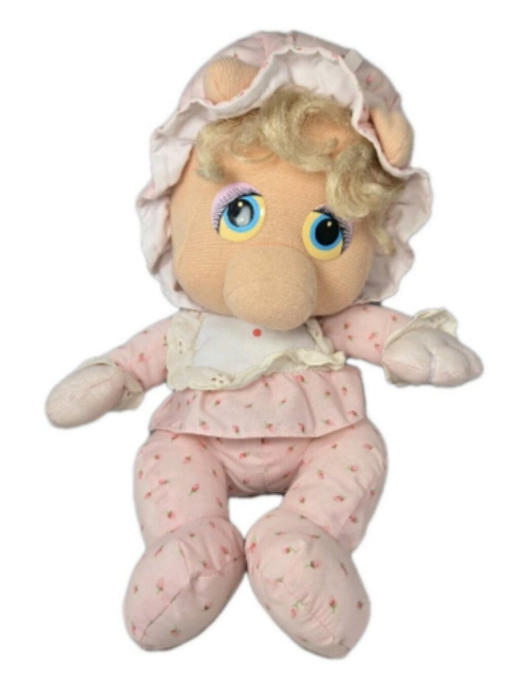 Vintage Miss Piggy Muppet Babies Plush Pampers 1984 Stuffed Hasbro Doll Pink